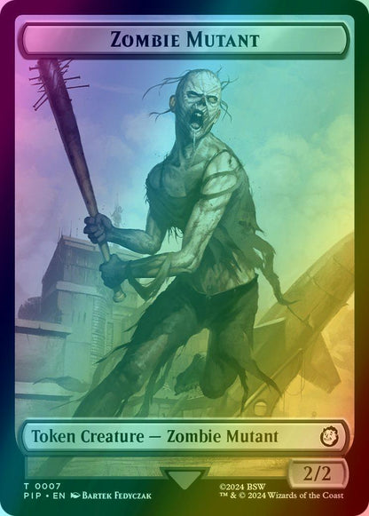 Treasure Token (19) // Zombie Mutant Token (07) [Fallout: Tokens] [Foil]