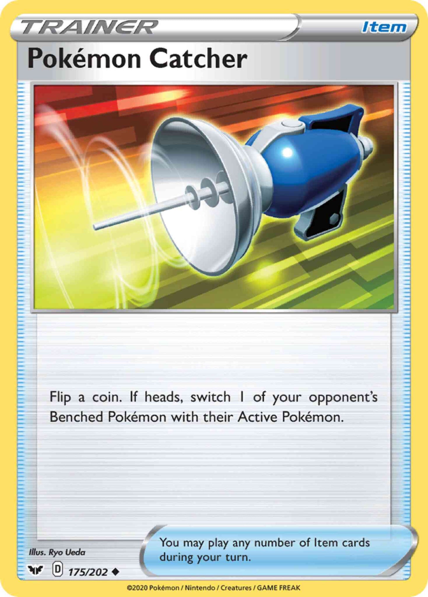 Pokémon Catcher - 175/202 - Uncommon [swsh1-175] [Reverse Holo]