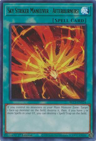 Sky Striker Maneuver - Afterburners! - BLC1-EN024 - Ultra Rare - 1st Edition