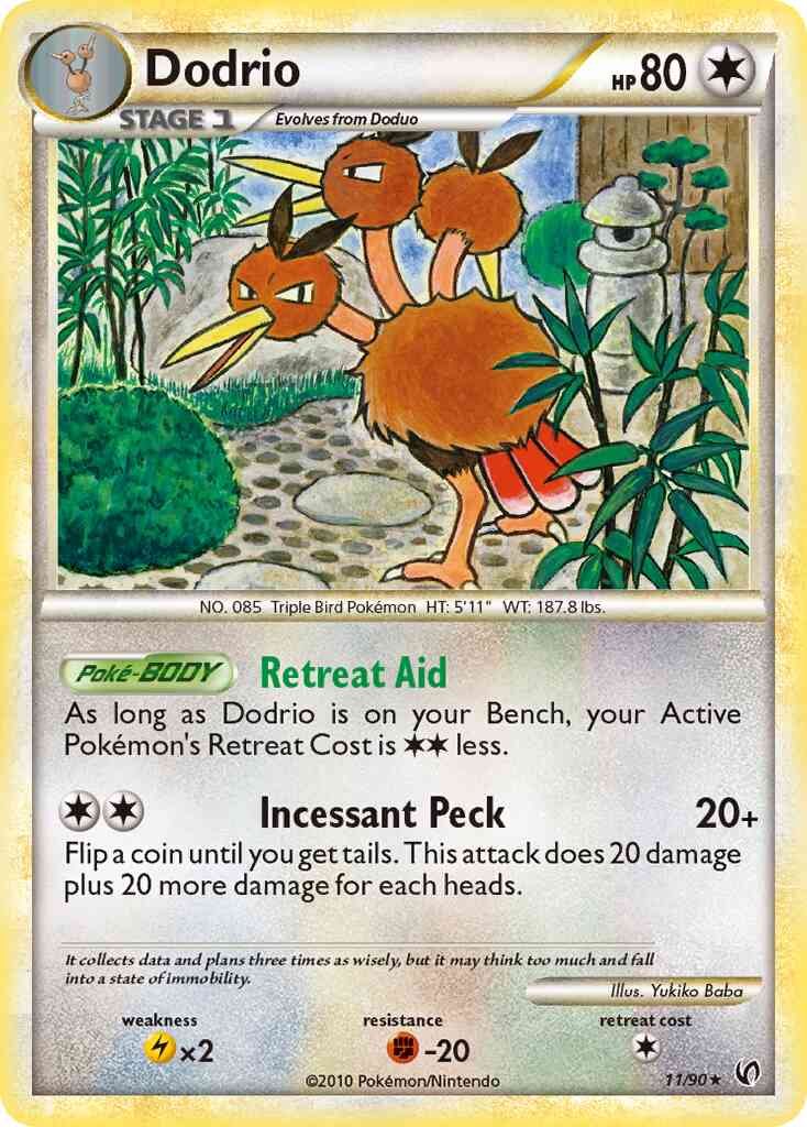 Dodrio - 11/90 - Rare [hgss3-11] [Non-Holo]