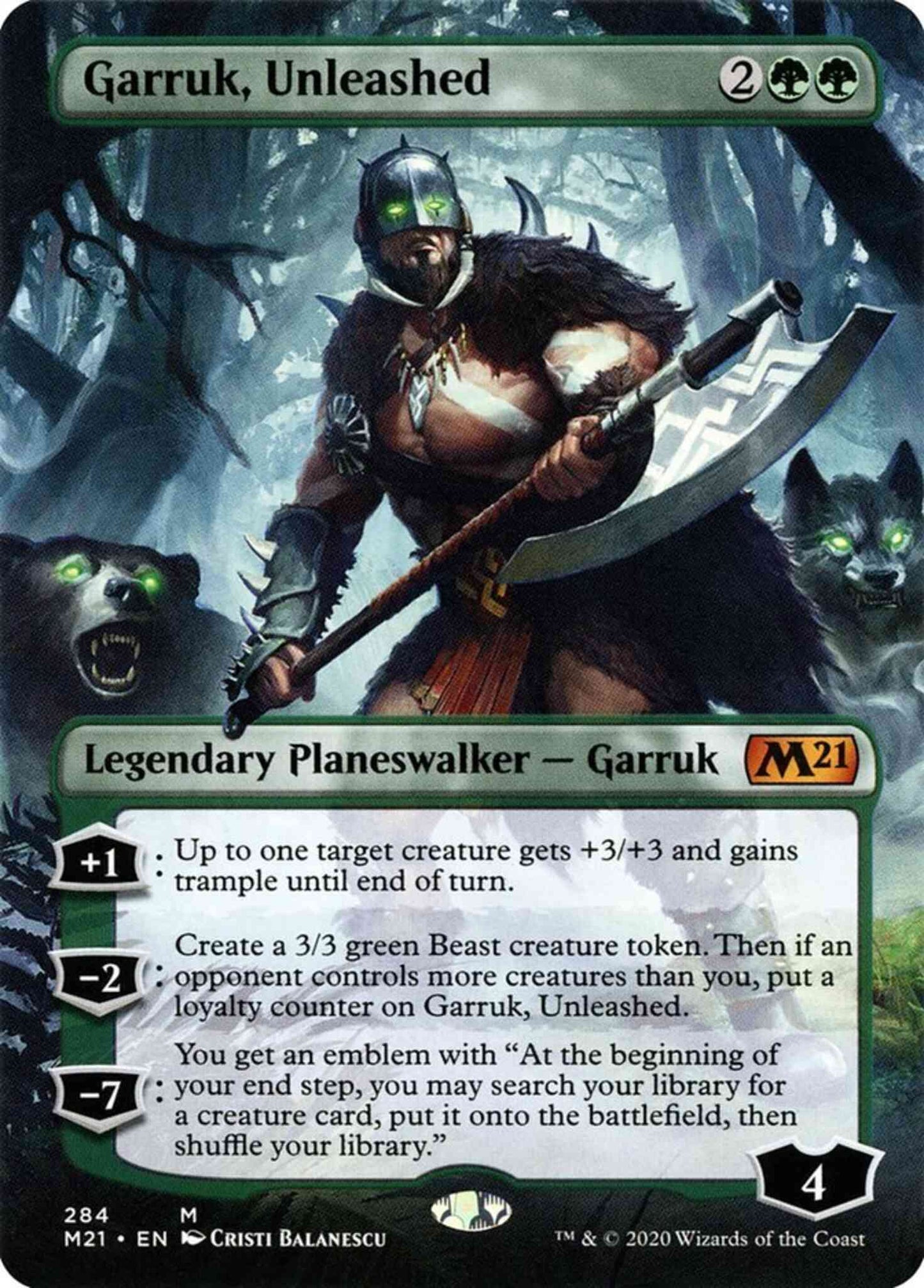 Garruk, Unleashed [284] [Borderless] [Core Set 2021] [Non-Foil]