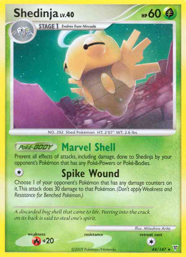 Shedinja - 44/147 - Rare [pl3-44] [Reverse Holo]