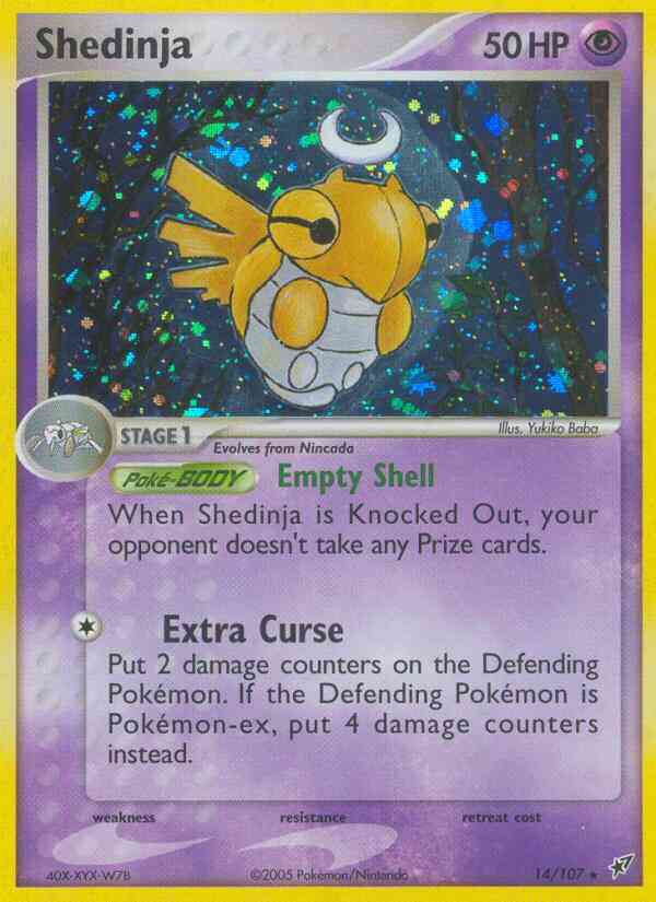 Shedinja - 14/107 - Rare Holo [ex8-14] [Reverse Holo]