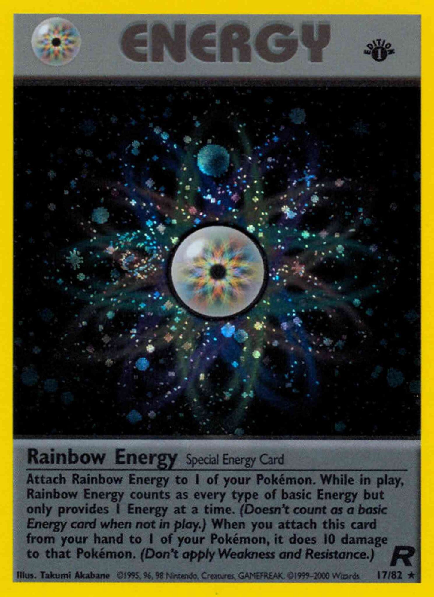 Rainbow Energy - 17/82 - Rare - 1st Edition [base5-17] [Holo]