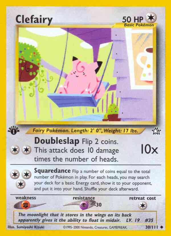 Clefairy - 30/111 - Uncommon - 1st Edition [neo1-30] [Non-Holo]