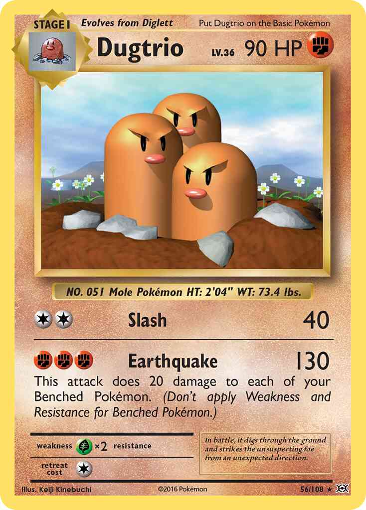 Dugtrio - 56/108 - Rare [xy12-56] [Reverse Holo]
