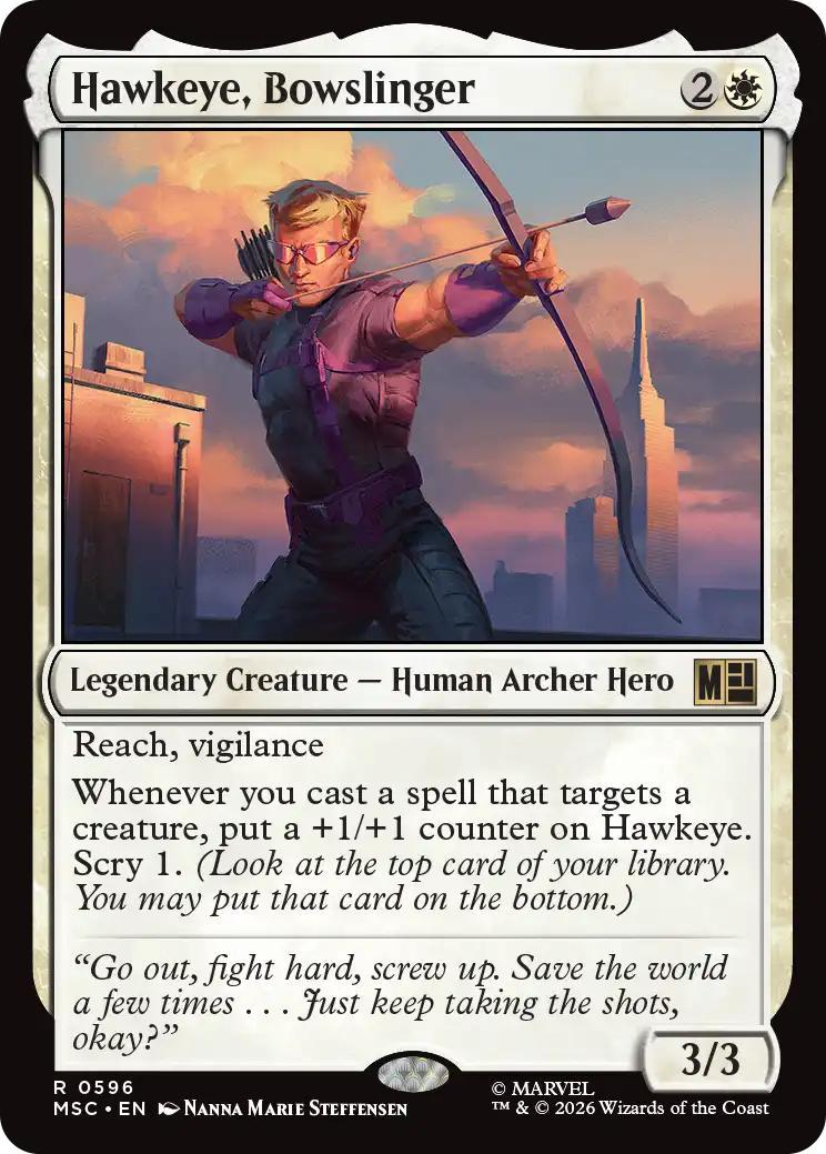 Hawkeye, Bowslinger [596] [Jumpstart] [Marvel Super Heroes: Commander] [Non-Foil]