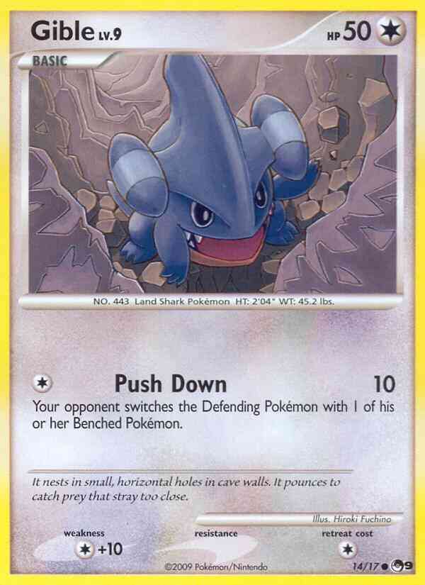 Gible - 14/17 - Common [pop9-14] [Non-Holo]