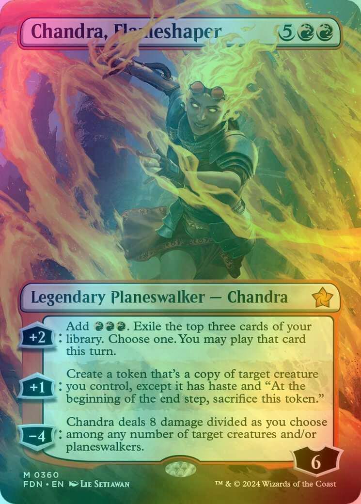 Chandra, Flameshaper [360] [Borderless] [Foundations] [Foil]