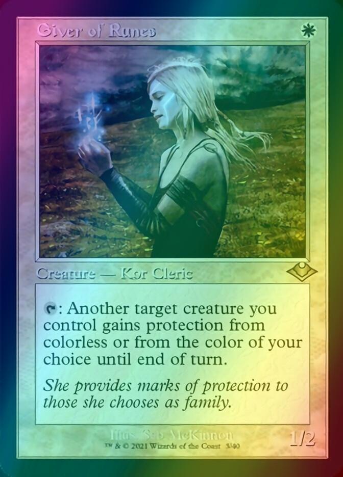 Giver of Runes [3] [Retro Frame] [Modern Horizons 1 Timeshifts] [Etched Foil]