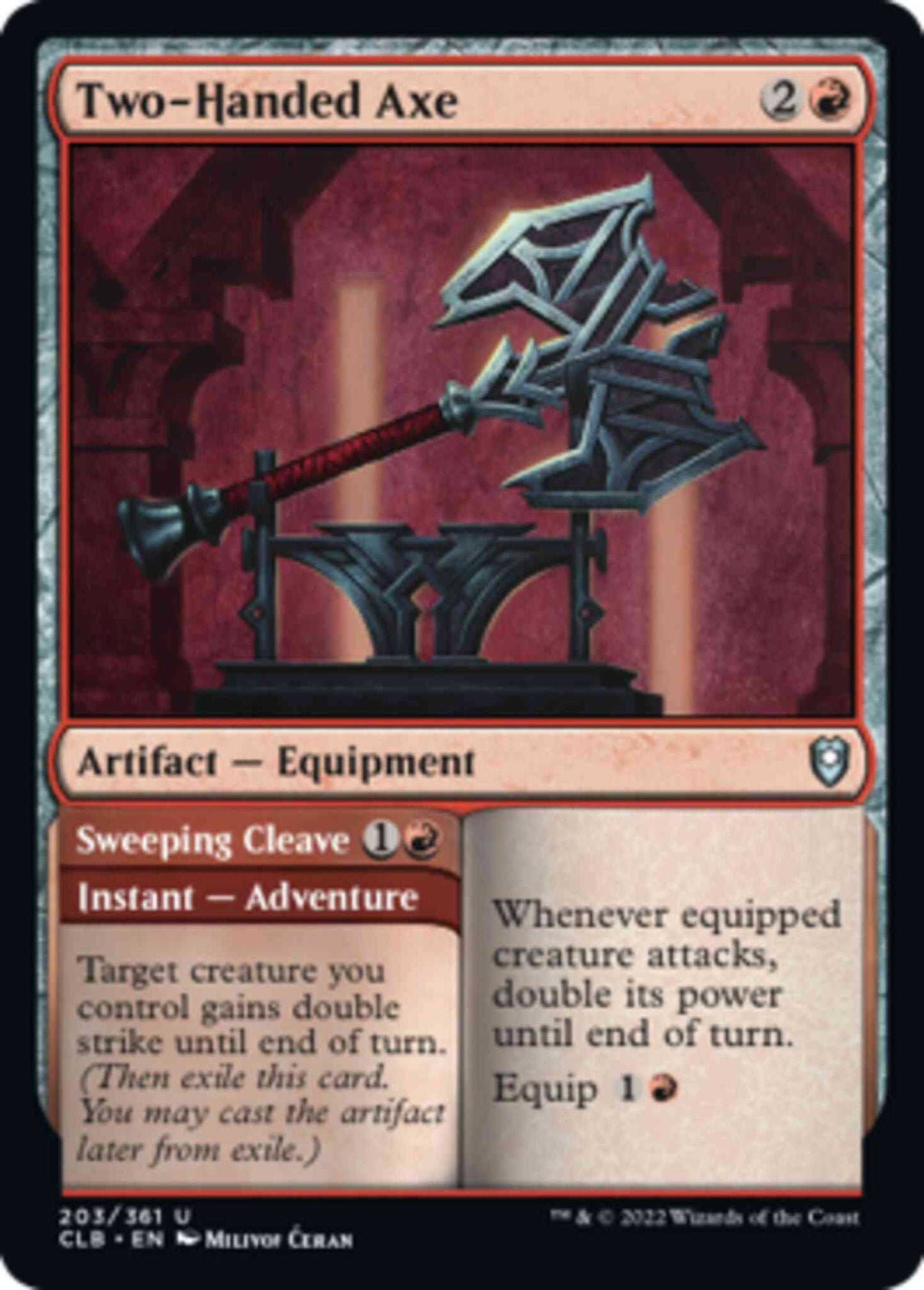Two-Handed Axe // Sweeping Cleave [203] [Commander Legends: Battle for Baldur's Gate] [Non-Foil]
