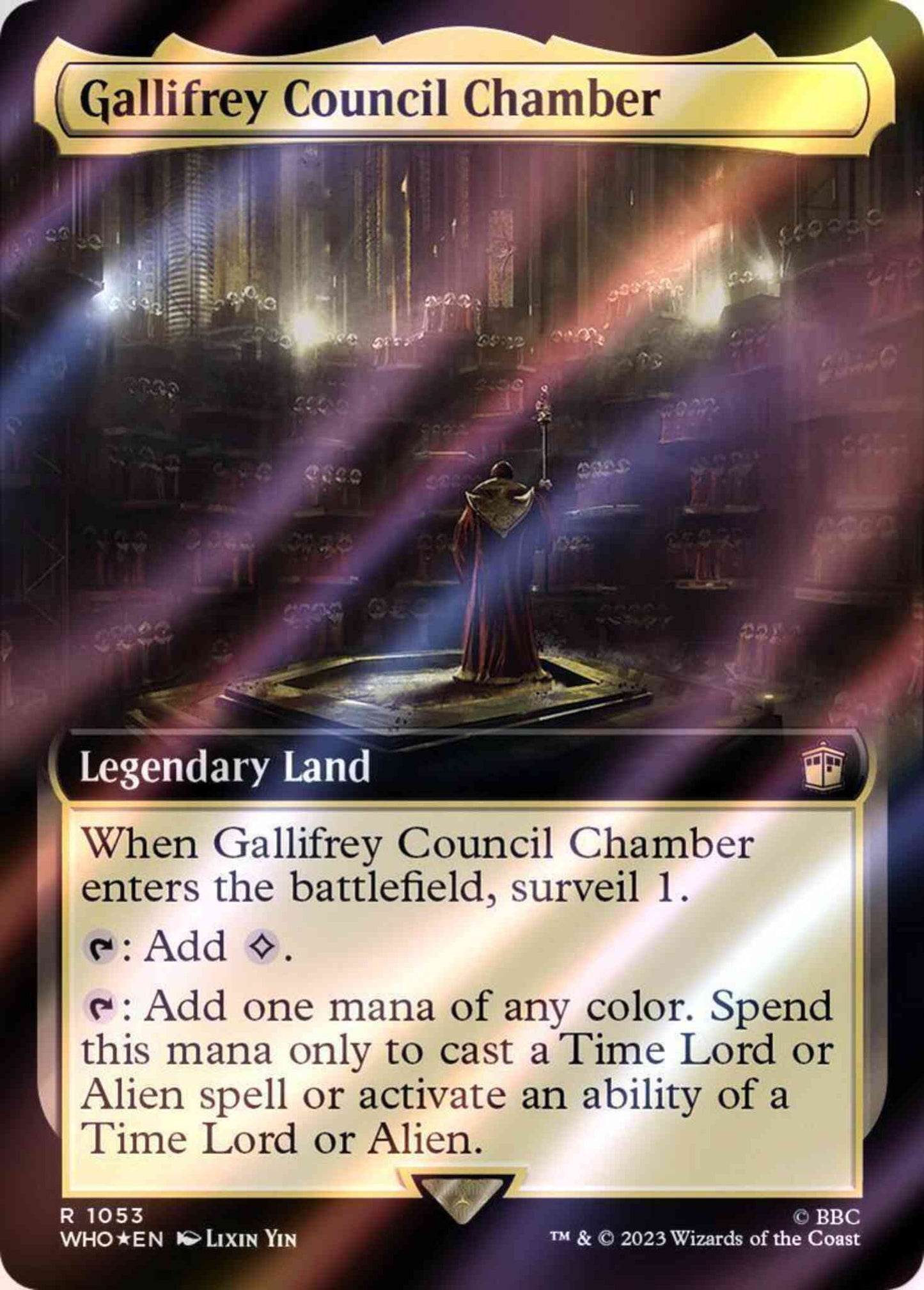Gallifrey Council Chamber [1053] [Extended Art] [Universes Beyond: Doctor Who] [Surge Foil]