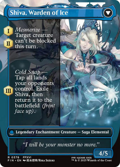 Jill, Shiva's Dominant // Shiva, Warden of Ice [378] [Borderless] [Character] [FINAL FANTASY] [Non-Foil]