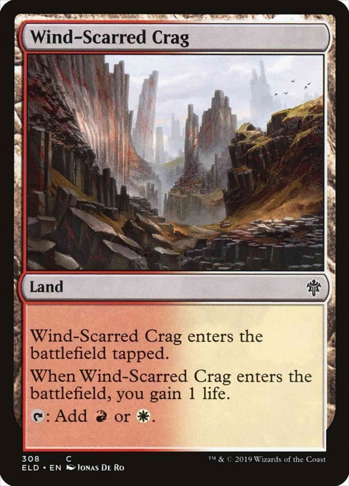 Wind-Scarred Crag [308] [Planeswalker Dek Exclusive] [Throne of Eldraine] [Non-Foil]