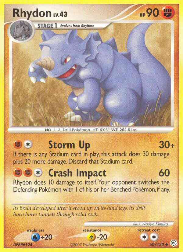 Rhydon - 60/130 - Uncommon [dp1-60] [Non-Holo]