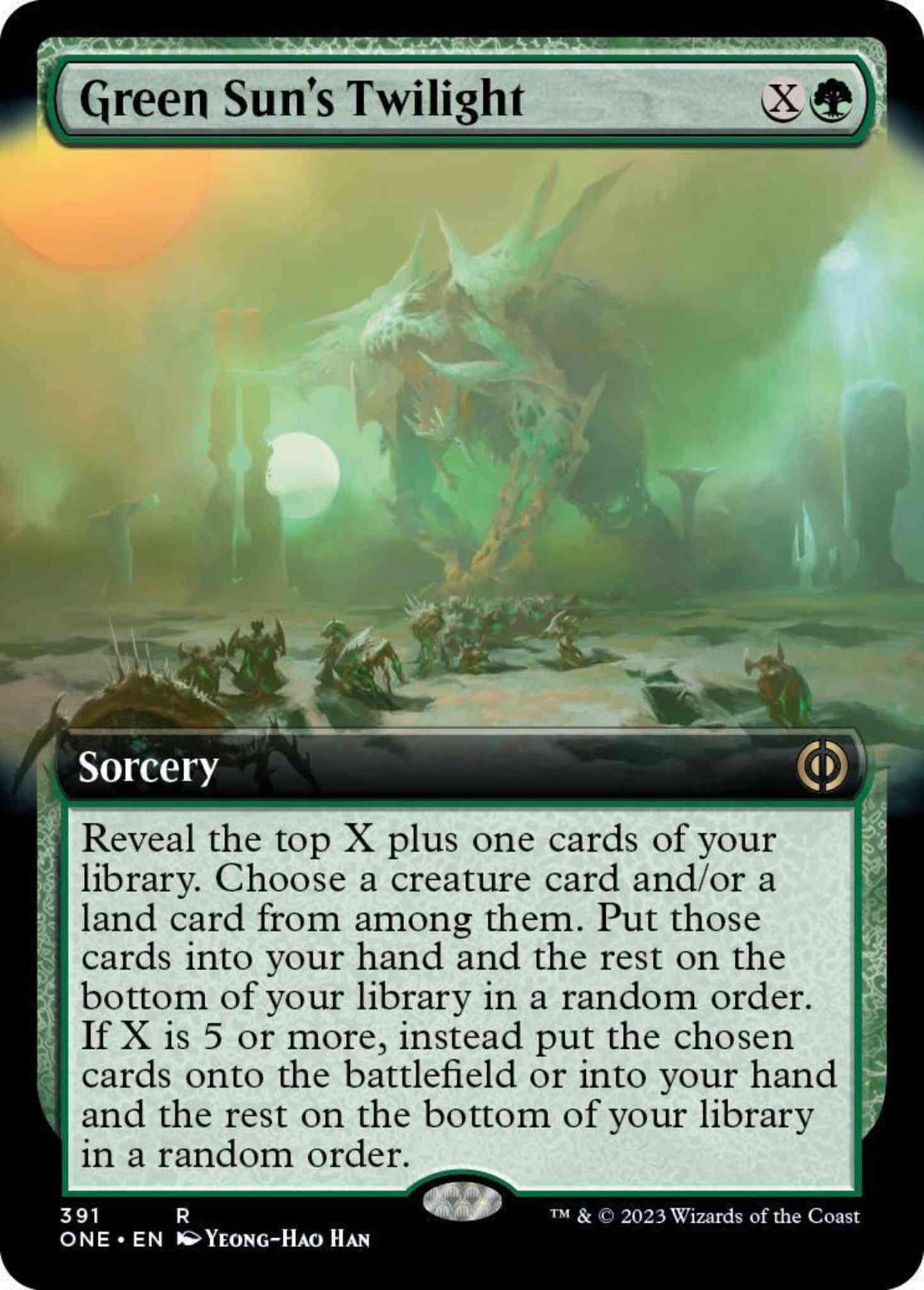 Green Sun's Twilight [391] [Extended Art] [Phyrexia: All Will Be One] [Non-Foil]