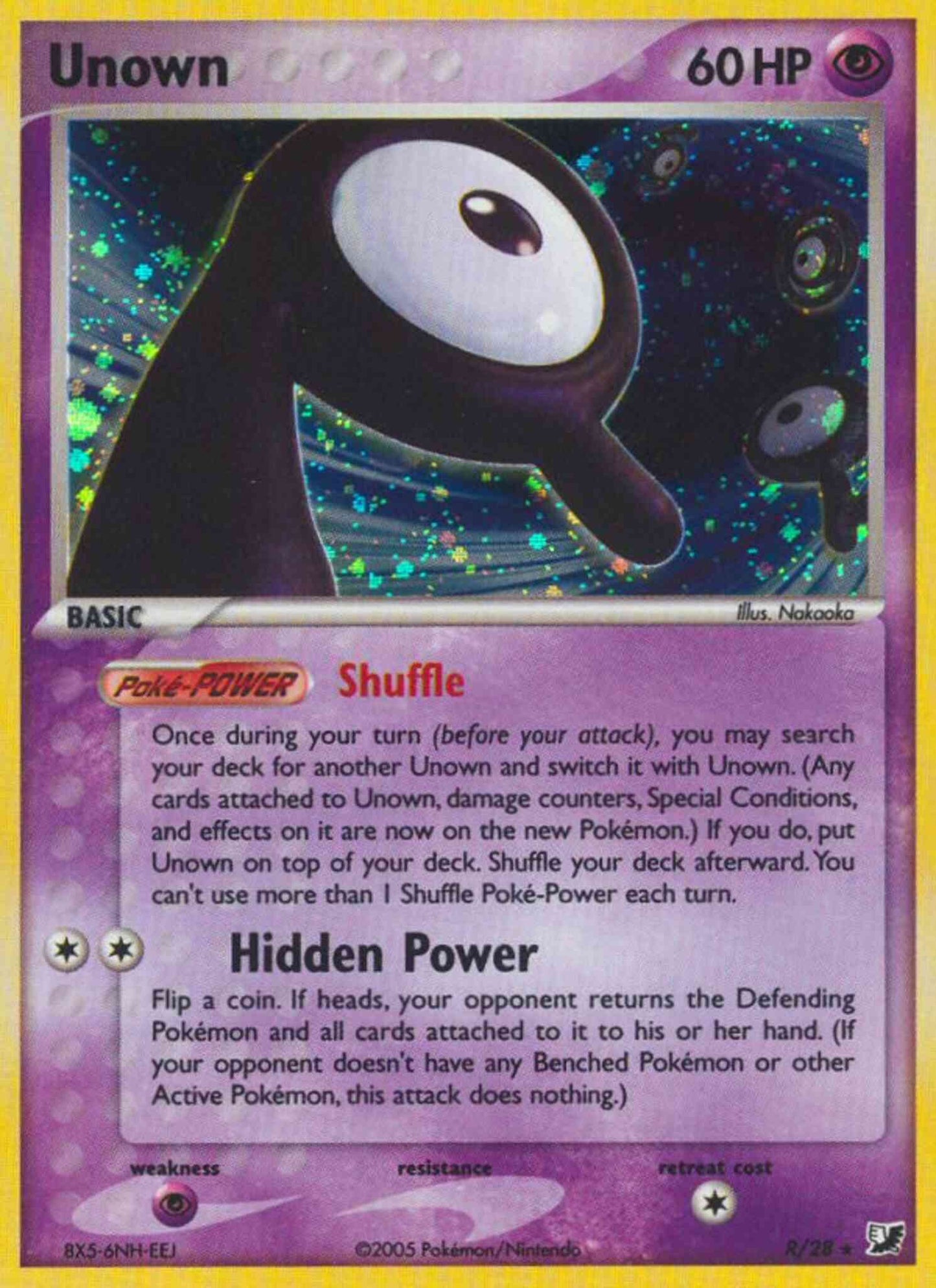 Unown - R/28 - Rare Holo [ex10-R] [Holo]