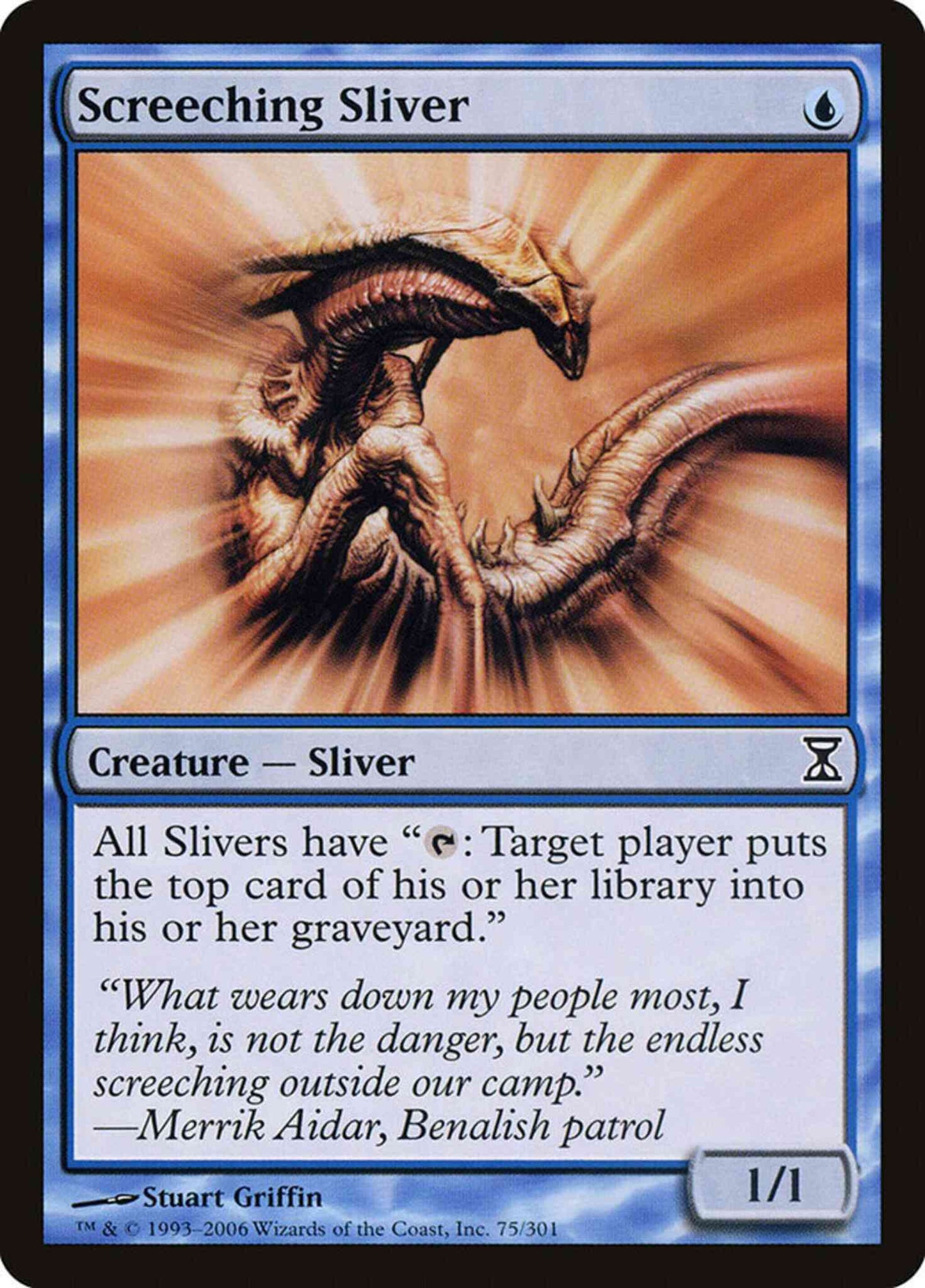 Screeching Sliver [75] [Time Spiral] [Non-Foil]
