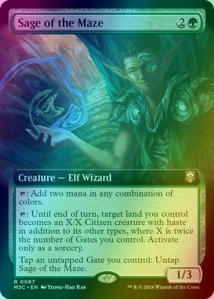 Sage of the Maze [67] [Extended Art] [Modern Horizons 3: Commander] [Ripple Foil]
