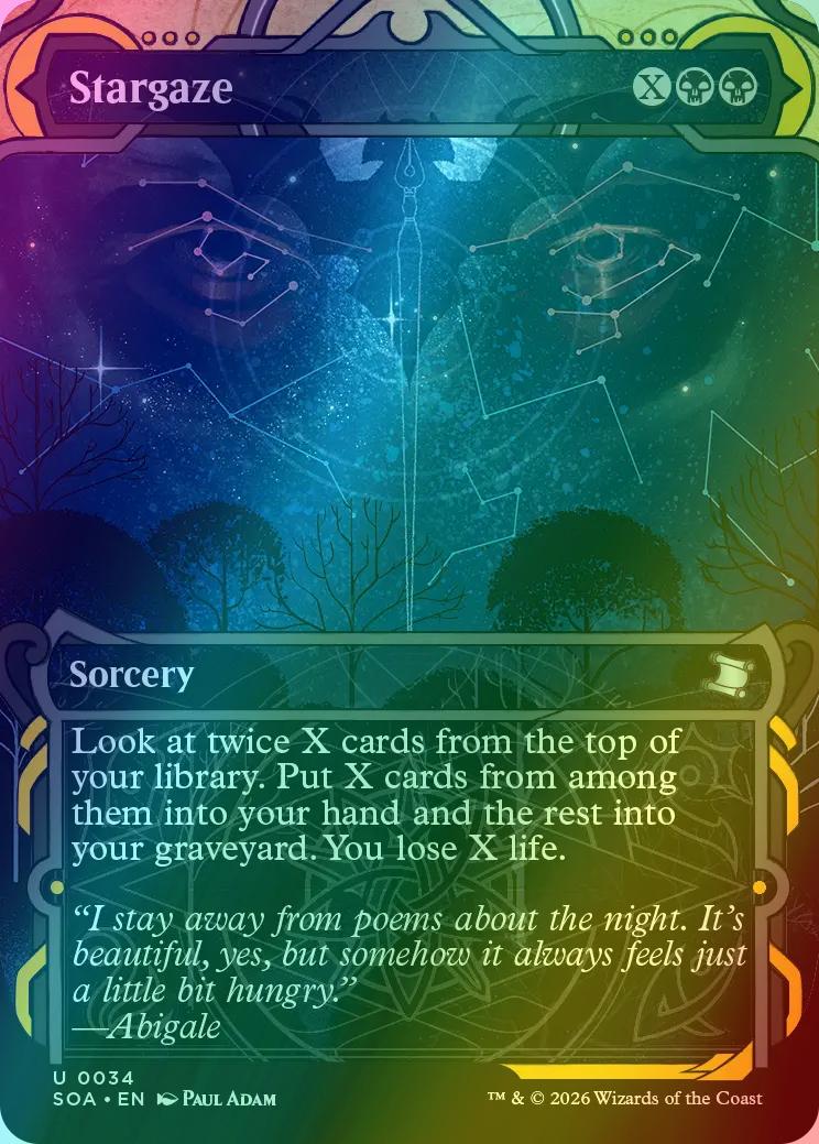Stargaze [34] [Showcase] [Secrets of Strixhaven: Mystical Archive] [Foil]