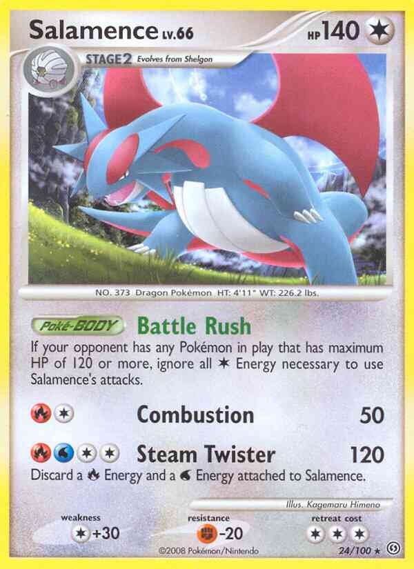 Salamence - 24/100 - Rare [dp7-24] [Non-Holo]