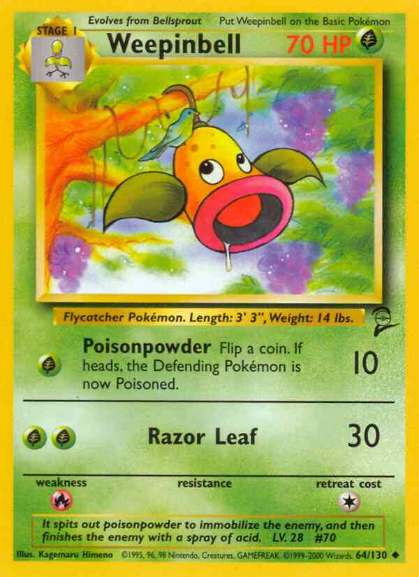 Weepinbell - 64/130 - Uncommon [base4-64] [Non-Holo]