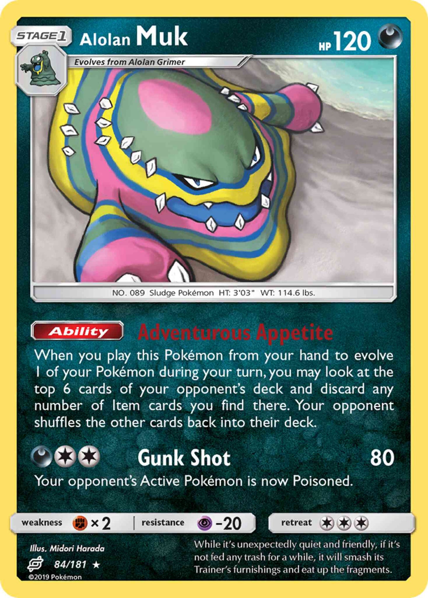 Alolan Muk - 84/181 - Rare [sm9-84] [Non-Holo]