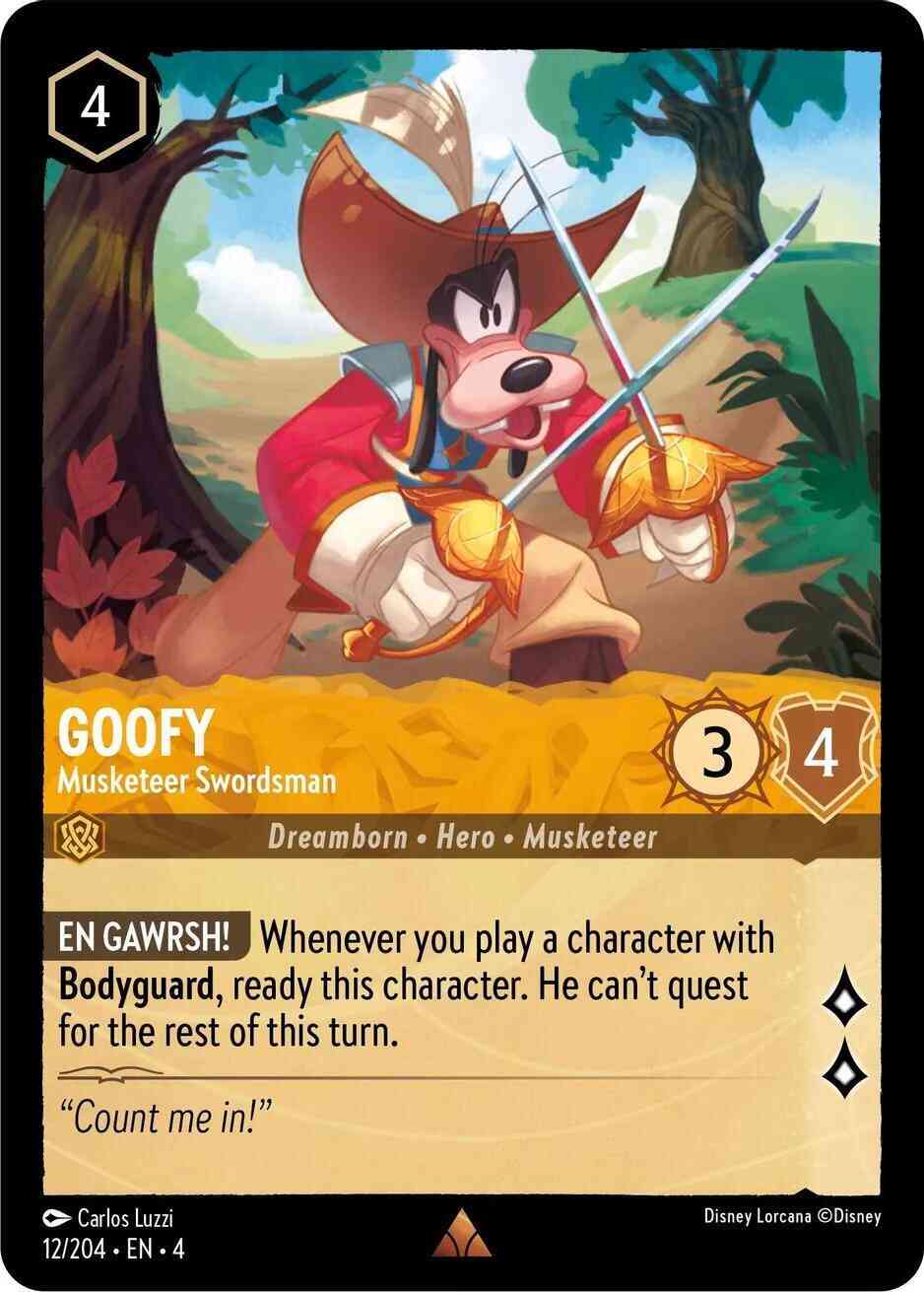 Goofy - Musketeer Swordsman - 12/204 [Ursula's Return] [Non-Foil]