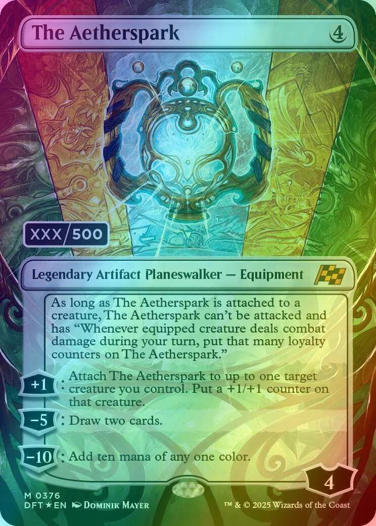 The Aetherspark - Serial Numbered [376] [Borderless] [Aetherdrift] [Foil]