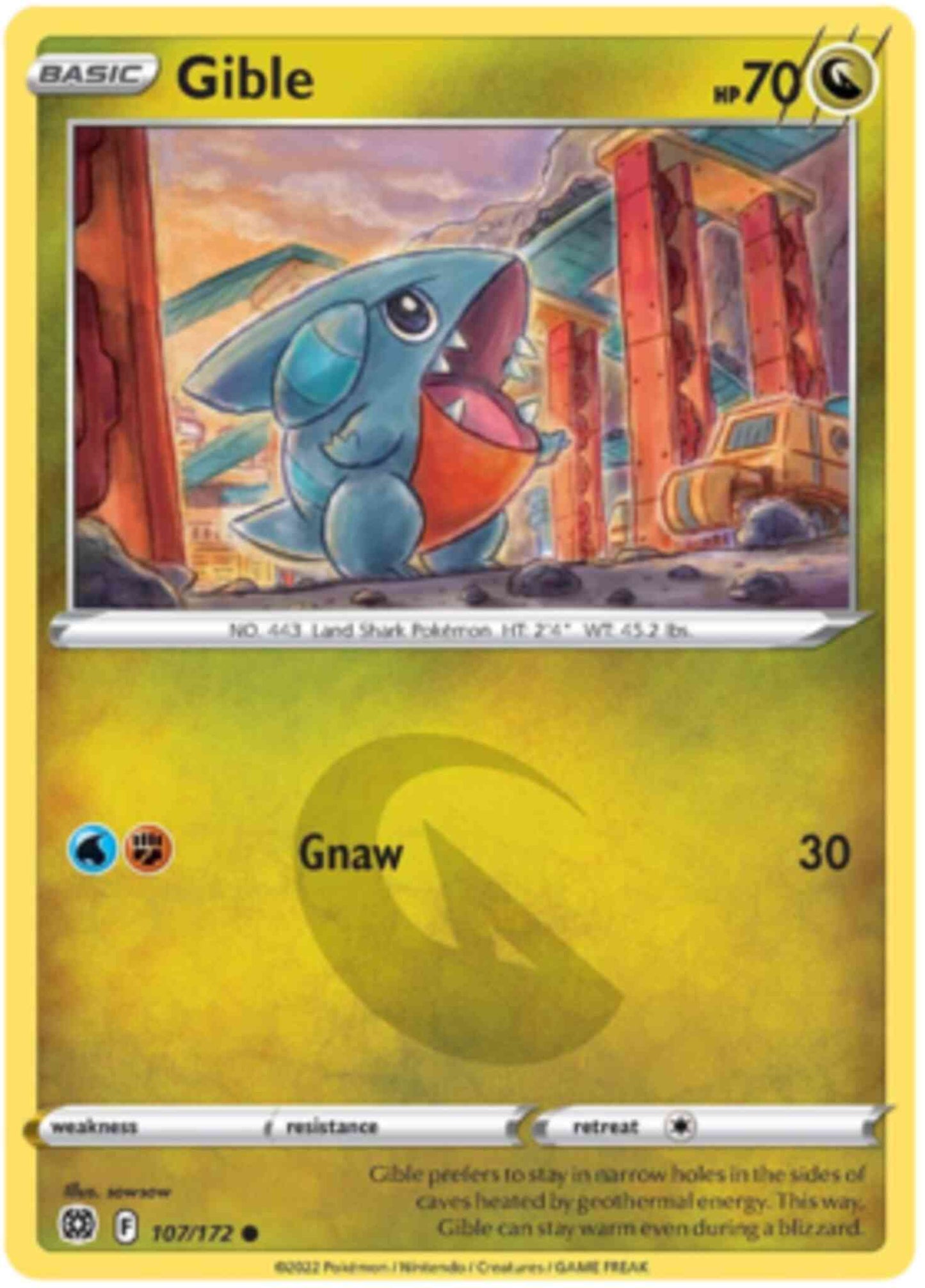 Gible - 107/172 - Common [swsh9-107] [Non-Holo]