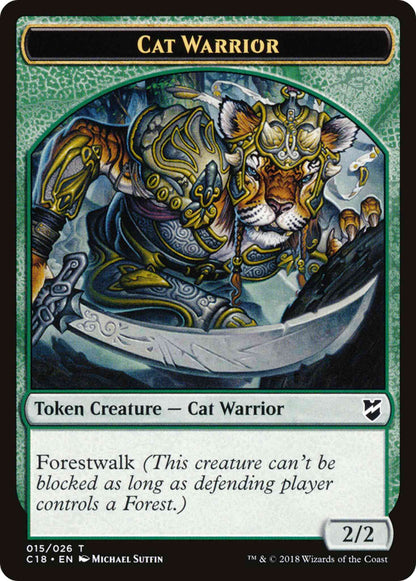 Cat Warrior Token (15) // Elemental Token (16) [Commander 2018 Tokens] [Non-Foil]