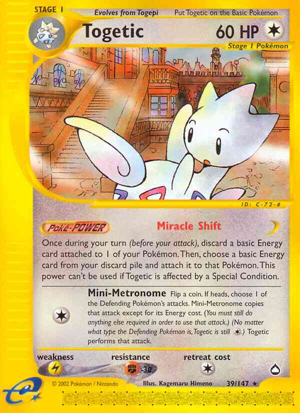 Togetic - 39/147 - Rare [ecard2-39] [Reverse Holo]