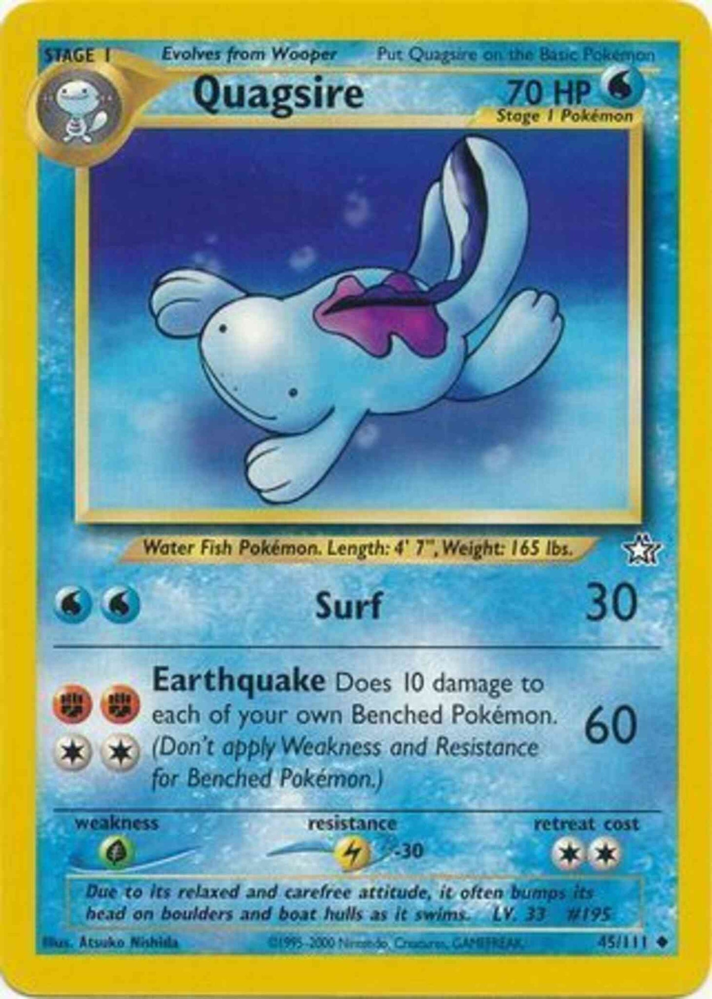Quagsire - 45/111 - Uncommon - Unlimited [neo1U-45] [Non-Holo]
