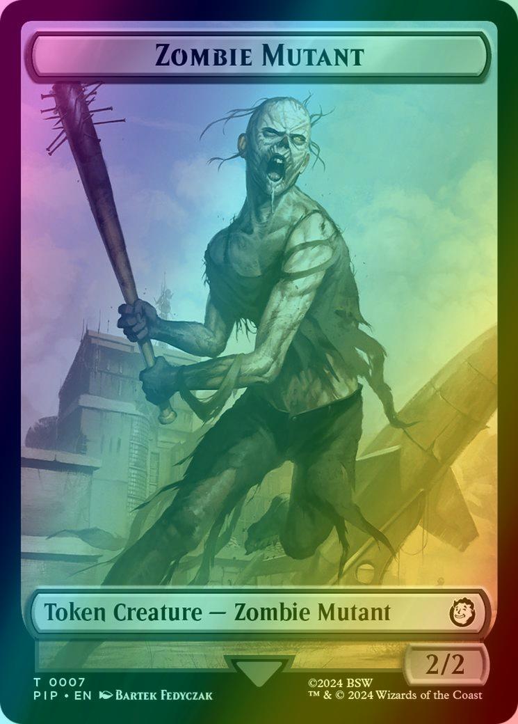 Energy Reserve Token (21) // Zombie Mutant Token (07) [Fallout: Tokens] [Foil]