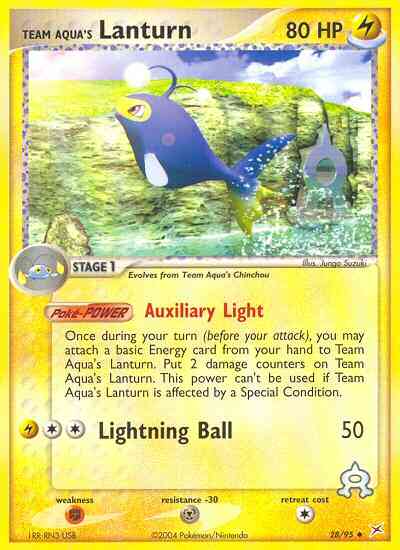 Team Aqua's Lanturn - 28/95 - Uncommon [ex4-28] [Non-Holo]