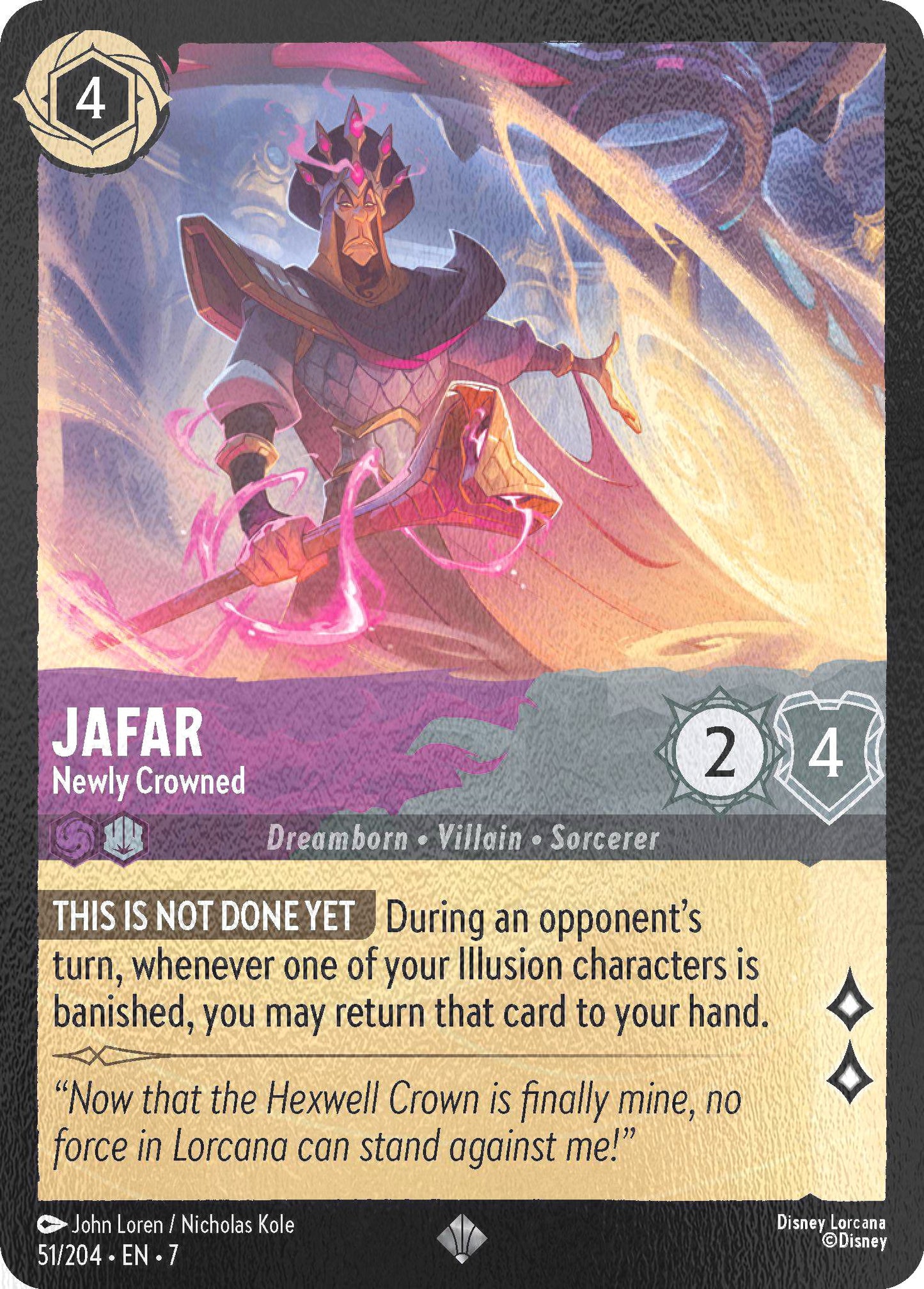 Jafar - Newly Crowned - 51/204 [Archazia's Island] [Cold Foil]