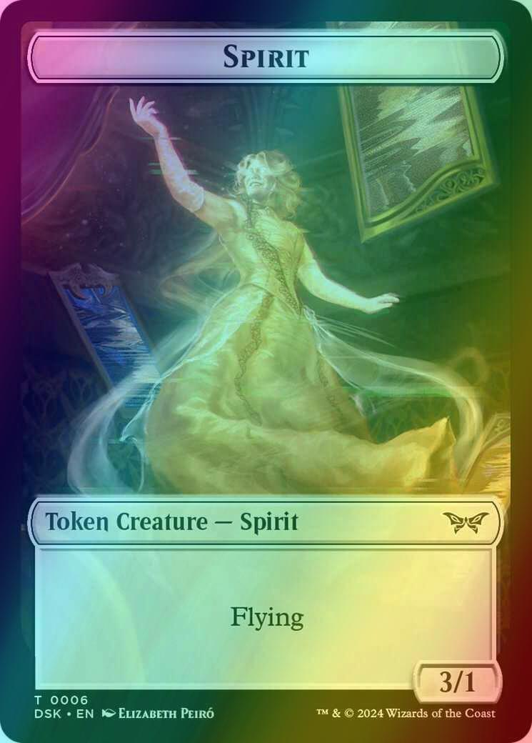 Glimmer Token (04) // Spirit Token (06) [Duskmourn: House of Horror: Tokens] [Foil]