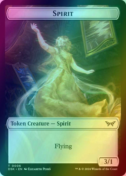 Glimmer Token (04) // Spirit Token (06) [Duskmourn: House of Horror: Tokens] [Foil]
