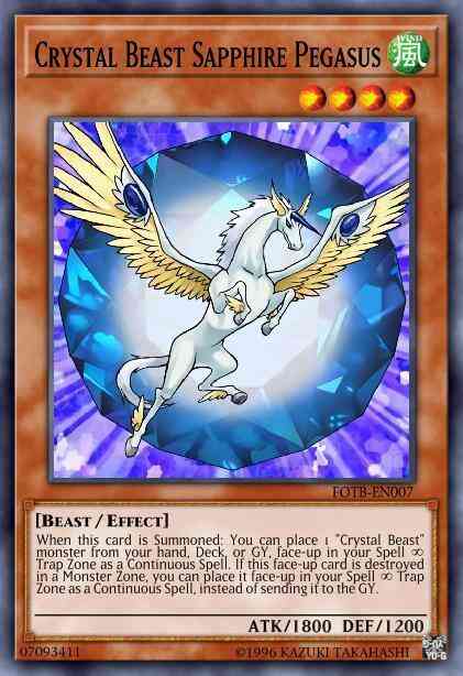 Crystal Beast Sapphire Pegasus - RYMP-EN046 - Common - 1st Edition