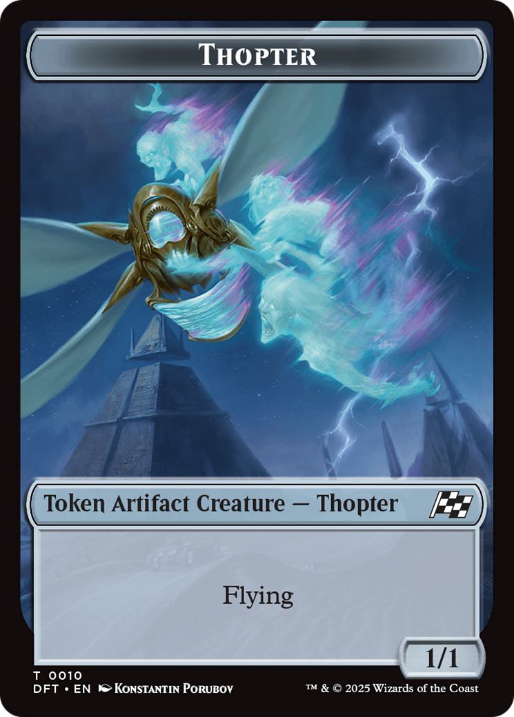 Golem Token (14) // Thopter Token (10) [Aetherdrift: Commander: Tokens] [Non-Foil]