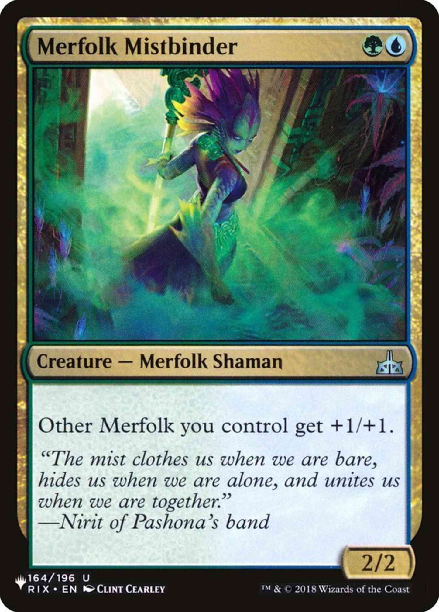 Merfolk Mistbinder [RIX-164] [The List] [Non-Foil]