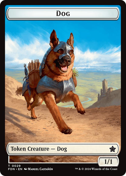 Beast Token (33) // Dog Token (29) [Foundations: Tokens] [Non-Foil]