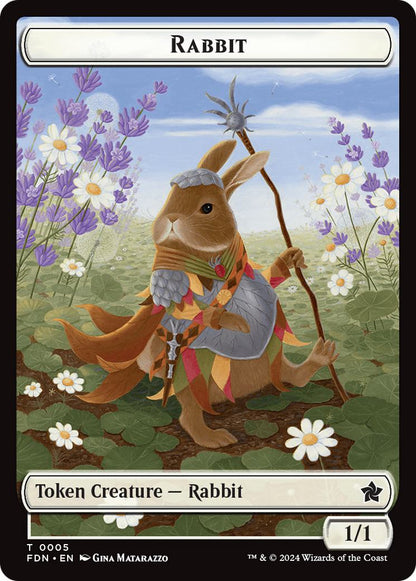 Rabbit Token (05) // Soldier Token (06) [Foundations: Tokens] [Non-Foil]