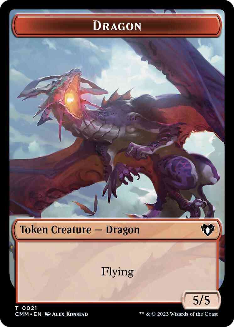 Dragon Token (21) // Saproling Token (35) [Commander Masters: Tokens] [Non-Foil]