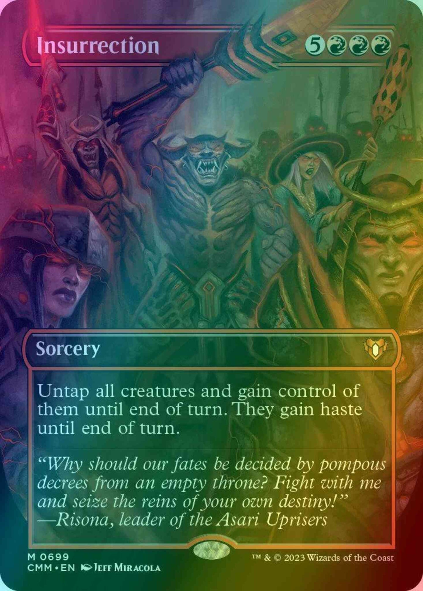 Insurrection [699] [Borderless] [Frame Break] [Commander Masters] [Foil]