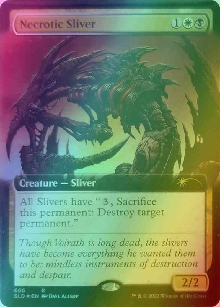 Necrotic Sliver [0666] [Extended Art] [Dave Allsop] [Secret Lair Drop] [Foil]