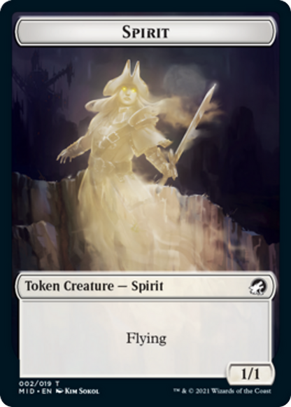 Snake Token (11) // Spirit Token (02) [Innistrad: Midnight Hunt: Commander: Tokens] [Non-Foil]