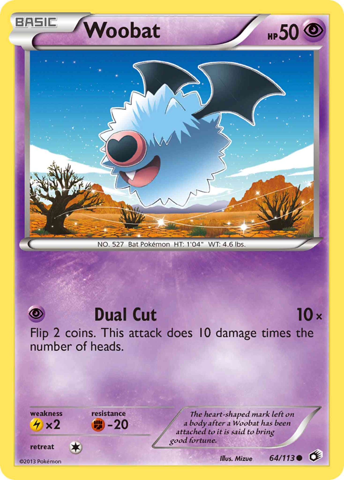 Woobat - 64/113 - Common [bw11-64] [Reverse Holo]