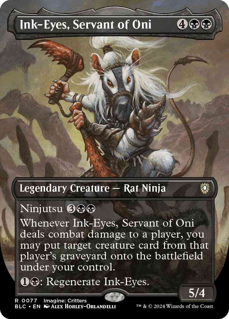 Ink-Eyes, Servant of Oni [77] [Borderless] [Imagine: Critters] [Bloomburrow: Commander] [Non-Foil]