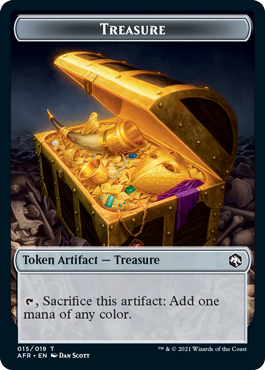 Thopter Token (12) // Treasure Token (15) [Adventures In The Forgotten Realms Commander: Tokens] [Non-Foil]